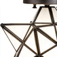 Meyda Lighting Moravian Star 11" Craftsman Brown Flush Mount Light With White Art Shade Glass