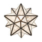 Meyda Lighting Moravian Star 11" Craftsman Brown Pendant Light With Clear Seeded Shade Glass