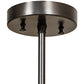 Meyda Lighting Moravian Star 11" Craftsman Brown Pendant Light With Clear Seeded Shade Glass