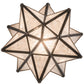 Meyda Lighting Moravian Star 11" Light Craftsman Brown Pendant Light With Clear Seeded Shade Glass