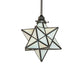 Meyda Lighting Moravian Star 12" 4-Light Craftsman Brown On Brass Pendant Light With Beige Iridescent Shade Glass