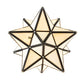 Meyda Lighting Moravian Star 12" 4-Light Craftsman Brown On Brass Pendant Light With Beige Iridescent Shade Glass