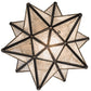 Meyda Lighting Moravian Star 12" Craftsman Brown Clear Seedy Flush Mount Light With Clear Seeded Shade Glass