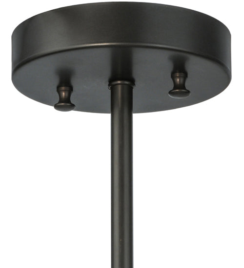 Meyda Lighting Moravian Star 12" Craftsman Brown Flush Mount Light With White Art Shade Glass