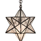 Meyda Lighting Moravian Star 12" Craftsman Brown Pendant Light With Clear Seeded Shade Glass