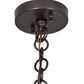 Meyda Lighting Moravian Star 12" Craftsman Brown Pendant Light With Clear Seeded Shade Glass