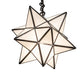 Meyda Lighting Moravian Star 12" Craftsman Brown Pendant Light With White Art Shade Glass