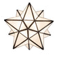 Meyda Lighting Moravian Star 12" Craftsman Brown Pendant Light With White Art Shade Glass