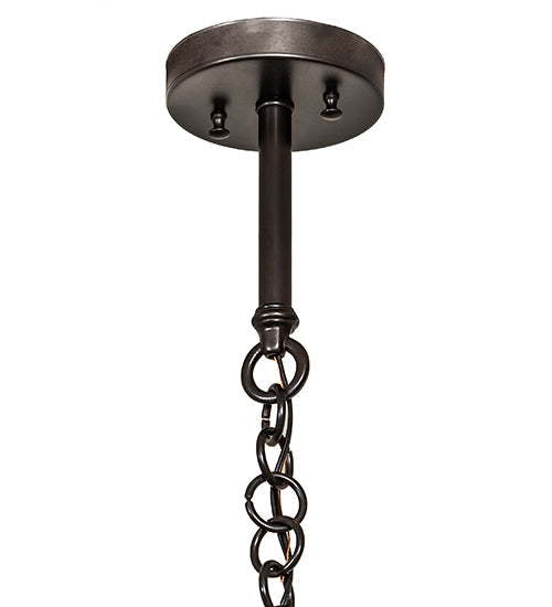 Meyda Lighting Moravian Star 12" Craftsman Brown Pendant Light With White Art Shade Glass