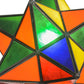 Meyda Lighting Moravian Star 12" Mahogany Bronze Pendant Light With Multi-Colored Shade Glass