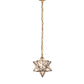 Meyda Lighting Moravian Star 12" Sahara Gold Pendant Light With Clear Seeded Shade Glass