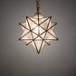 Meyda Lighting Moravian Star 12" Sahara Gold Pendant Light With Clear Seeded Shade Glass