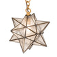 Meyda Lighting Moravian Star 12" Sahara Gold Pendant Light With Clear Seeded Shade Glass