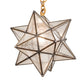 Meyda Lighting Moravian Star 12" Sahara Gold Pendant Light With Clear Seeded Shade Glass