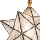 Meyda Lighting Moravian Star 12" Sahara Gold Pendant Light With Clear Seeded Shade Glass