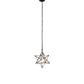 Meyda Lighting Moravian Star 12" Textured Black Pendant Light With Clear Seeded Shade Glass