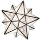Meyda Lighting Moravian Star 12" Textured Black Pendant Light With Clear Seeded Shade Glass