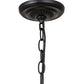Meyda Lighting Moravian Star 12" Textured Black Pendant Light With Clear Seeded Shade Glass