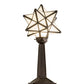 Meyda Lighting Moravian Star 17" Mahogany Bronze Accent Table Lamp With White Shade Glass