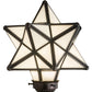 Meyda Lighting Moravian Star 17" Mahogany Bronze Accent Table Lamp With White Shade Glass