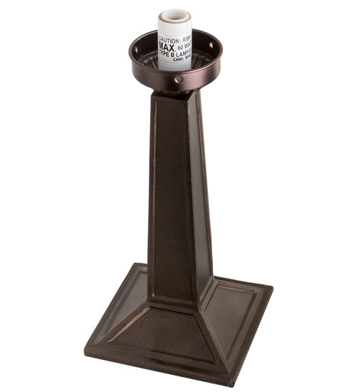 Meyda Lighting Moravian Star 17" Mahogany Bronze Accent Table Lamp With White Shade Glass