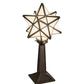 Meyda Lighting Moravian Star 17" Mahogany Bronze Accent Table Lamp With White Shade Glass