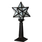 Meyda Lighting Moravian Star 17" Timeless Bronze Accent Table Lamp With White Shade Glass
