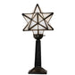 Meyda Lighting Moravian Star 17" Timeless Bronze Accent Table Lamp With White Shade Glass