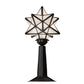 Meyda Lighting Moravian Star 17" Timeless Bronze Accent Table Lamp With White Shade Glass
