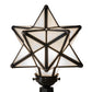 Meyda Lighting Moravian Star 17" Timeless Bronze Accent Table Lamp With White Shade Glass