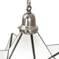 Meyda Lighting Moravian Star 18" Brushed Nickel Pendant Light With White Art Shade Glass
