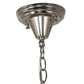 Meyda Lighting Moravian Star 18" Brushed Nickel Pendant Light With White Art Shade Glass
