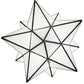 Meyda Lighting Moravian Star 18" Brushed Nickel Pendant Light With White Art Shade Glass