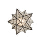 Meyda Lighting Moravian Star 18" Craftsman Brown Pendant Light With Clear Seeded Shade Glass