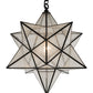 Meyda Lighting Moravian Star 18" Craftsman Brown Pendant Light With Clear Seeded Shade Glass