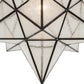 Meyda Lighting Moravian Star 18" Craftsman Brown Pendant Light With Clear Seeded Shade Glass
