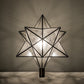 Meyda Lighting Moravian Star 18" Mahogany Bronze Outdoor Post Mount Light With Clear Seeded Shade Glass