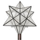 Meyda Lighting Moravian Star 18" Mahogany Bronze Outdoor Post Mount Light With Clear Seeded Shade Glass