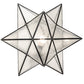 Meyda Lighting Moravian Star 18" Mahogany Bronze Outdoor Post Mount Light With Clear Seeded Shade Glass