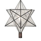 Meyda Lighting Moravian Star 18" Mahogany Bronze Outdoor Post Mount Light With Clear Seeded Shade Glass