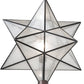 Meyda Lighting Moravian Star 18" Mahogany Bronze Outdoor Post Mount Light With Clear Seeded Shade Glass