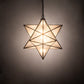 Meyda Lighting Moravian Star 18" Mahogany Bronze Pendant Light With Clear Seeded Shade Glass