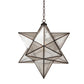 Meyda Lighting Moravian Star 18" Mahogany Bronze Pendant Light With Clear Seeded Shade Glass