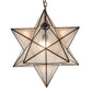 Meyda Lighting Moravian Star 18" Mahogany Bronze Pendant Light With Clear Seeded Shade Glass
