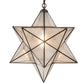 Meyda Lighting Moravian Star 18" Mahogany Bronze Pendant Light With Clear Seeded Shade Glass