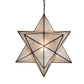 Meyda Lighting Moravian Star 18" Mahogany Bronze Pendant Light With Clear Seeded Shade Glass