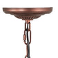 Meyda Lighting Moravian Star 18" Mahogany Bronze Pendant Light With Clear Seeded Shade Glass