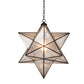 Meyda Lighting Moravian Star 18" Mahogany Bronze Pendant Light With Clear Seeded Shade Glass