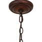 Meyda Lighting Moravian Star 18" Mahogany Bronze Pendant Light With White Art Shade Glass