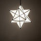Meyda Lighting Moravian Star 18" Mahogany Bronze Pendant Light With White Art Shade Glass